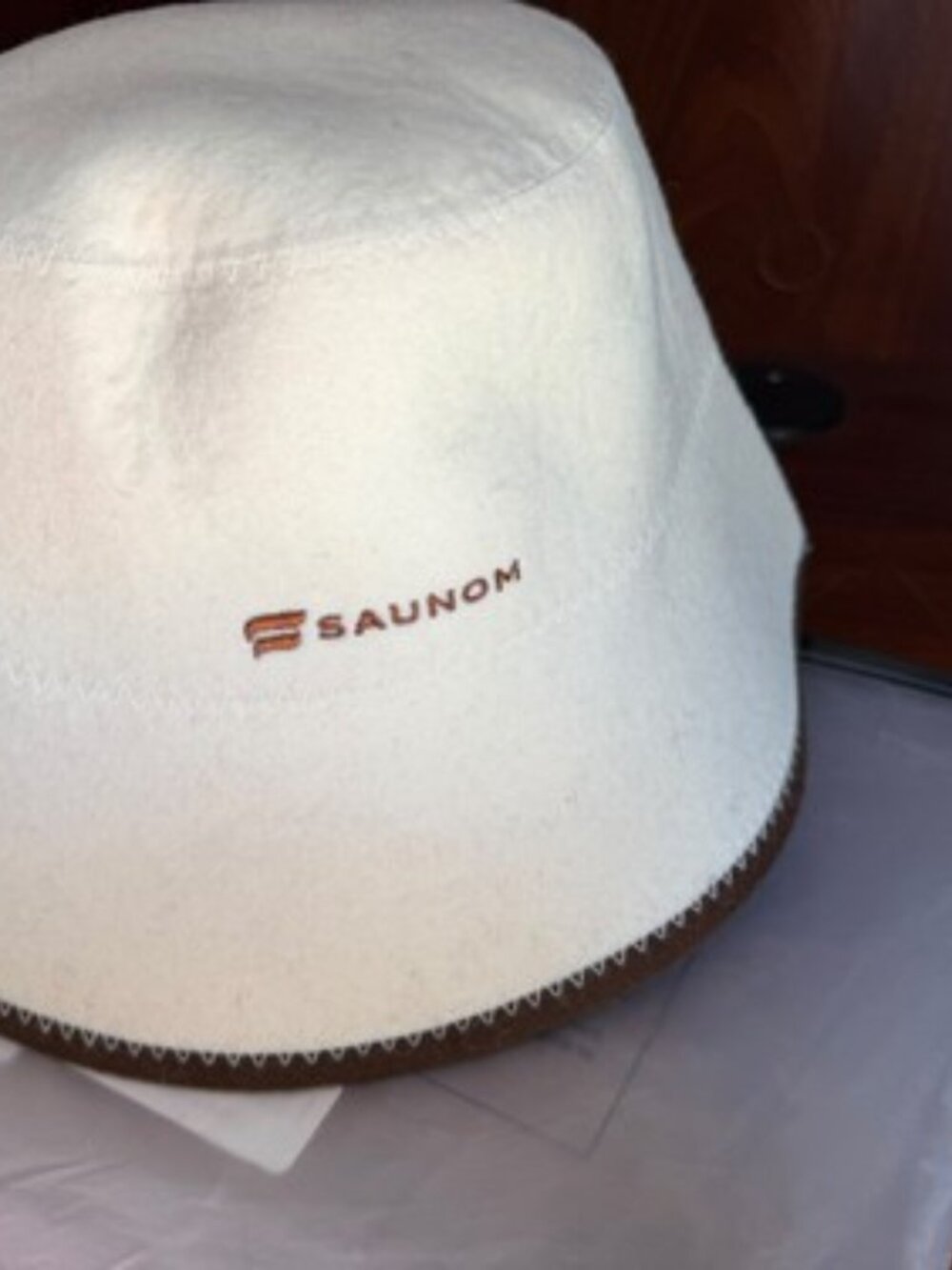 Saunom Wool Felt Sauna Hat White New